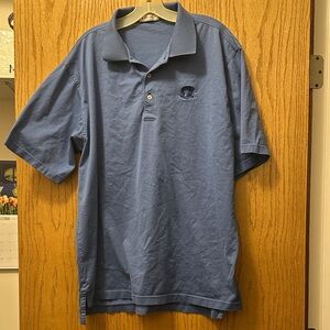 Peter Millar men’s polo with Toshiba classic Left crest logo